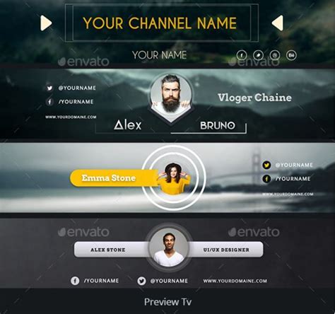 40 Youtube Banner Template Psd For Channel Art Psd