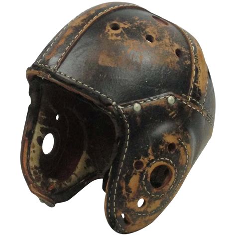 Vintage 1930s Leather Football Helmet In 2020 Football Helmets