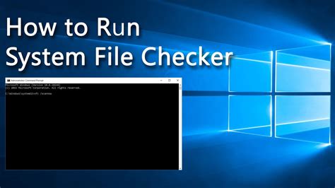 How To Run System File Checker Tool Youtube