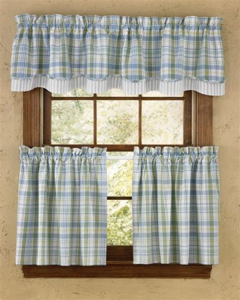 Yellow And Blue Plaid Kitchen Curtains Xcyyxh Com Country Kitchen Curtains Country Kitchen