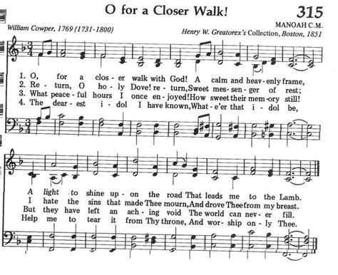 O For A Closer Walk With Thee Hymn Satb Gospel Song Lyrics Gospel