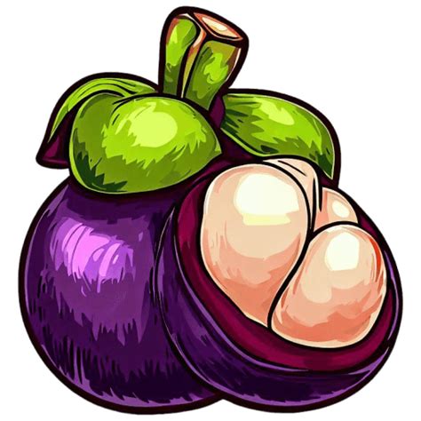 Mangosteen Illustration Icon Illustration Outline Fruit Iconpack