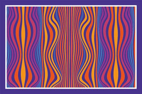 Psychedelic Groovy Lines Original Placemats Tenstickers