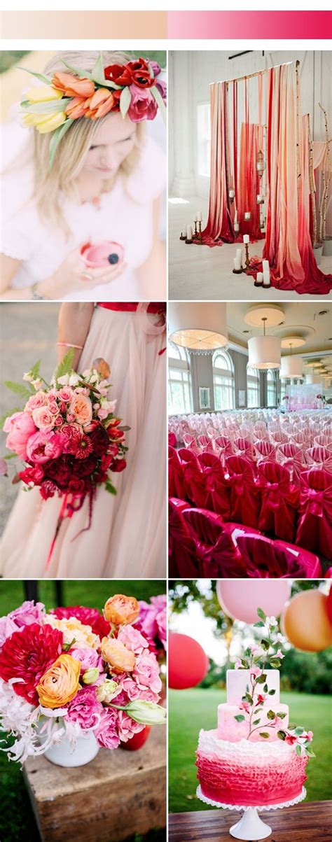 Unique Ombre Wedding Color Ideas For 2017 Spring Orange And Pink