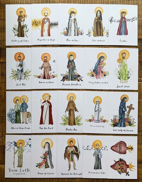 Saint Scripts 20 Most Popular Saint Notecards Catholic Art Saints