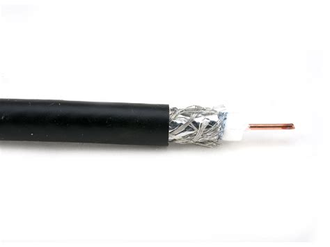 Rg6 30 Ghz Coaxial Cable Dual Shielded Ccs Reel Black 1000 Ft