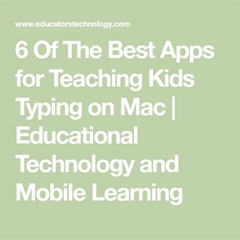 6 Of The Best Apps For Teaching Kids Typing On Mac Apps For Teaching
