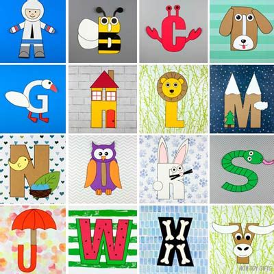 Alphabet Letter Crafts  Uppercase Letter Crafts  NonToy Gifts