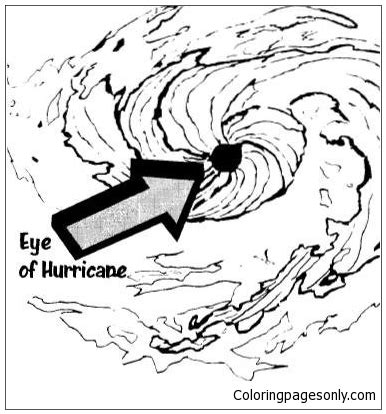 Hurricane coloring page to color print or download. Natural Disaster 1 Coloring Pages - Nature & Seasons ...