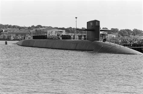 Starboard Side View Of The Nuclear Powered Strategic Missile Submarine