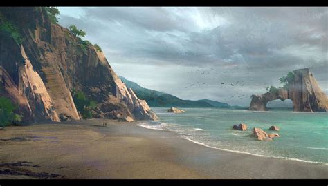 The Island By Joao Andias Matte Painting 2d Cgsociety Digital