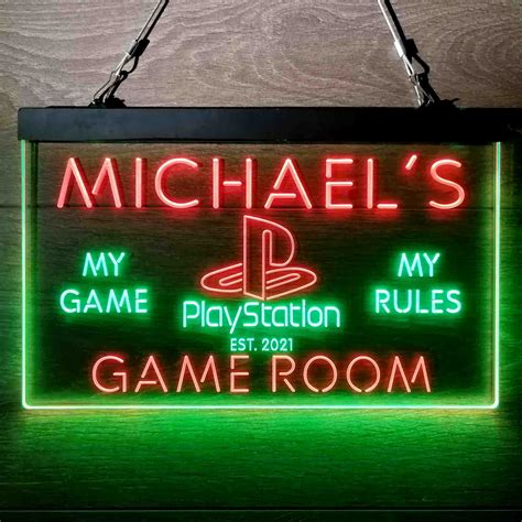 Custom Playstation Ps4 Game Room Neon Led Sign Pro Led Sign