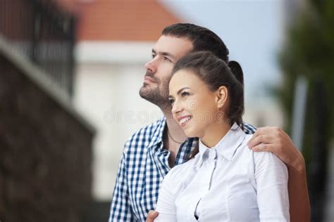 Love Romance And Care Concepts Closeup Portrait Of Young Caucasian Couple Traveling Around