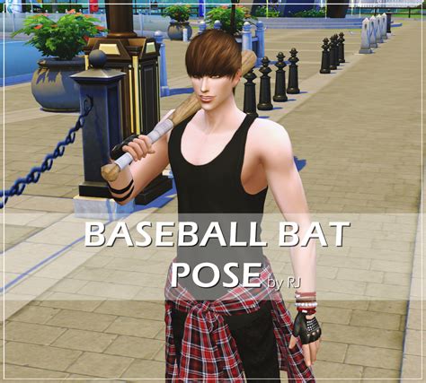 Sims 4 Ccs The Best Baseball Bat Pose By Rjayden