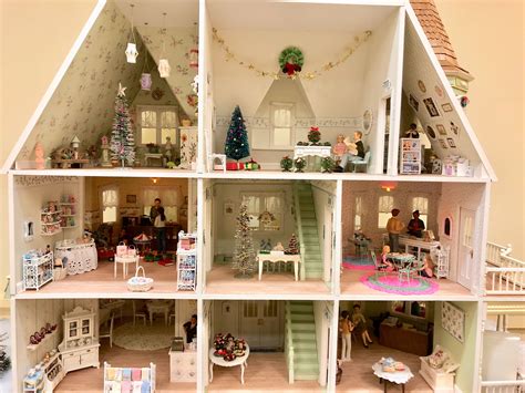 Interior View Of Our Dollhouse Shops Decorated For The Holidays