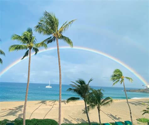 Aloha Friday Photo Kaanapali Beach Rainbow Discover Hawaii