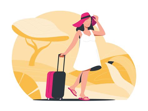 Girl Traveling Illustration Free Vectors Ui Download