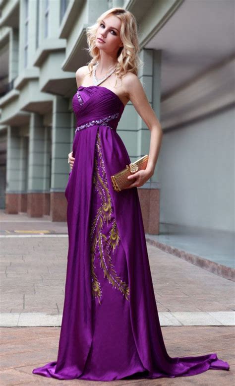 Elegant Purple Slim Long Woman Evening Dress Purple Evening Dress