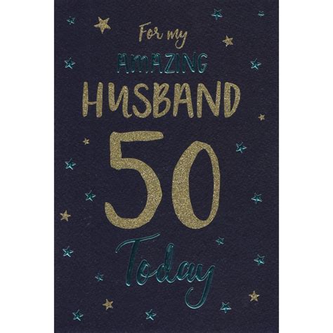 Husband 50th Birthday Card 7676 Hugs And Kisses