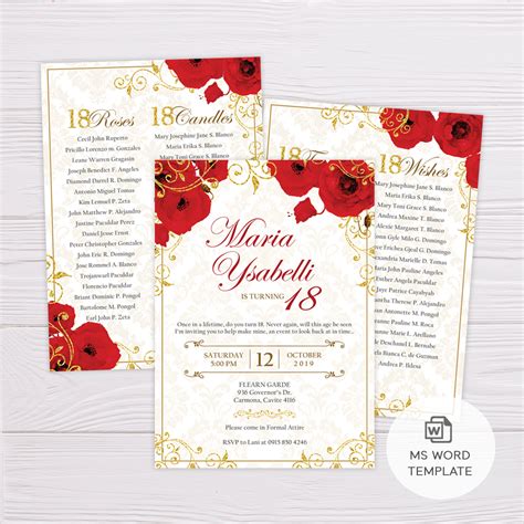 Royal Debut Invitation Template Dgtally