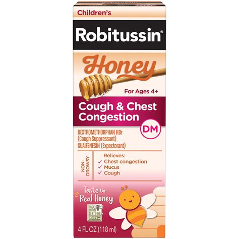 Childrens Robitussin Honey Cough And Chest Congestion Dm Childrens