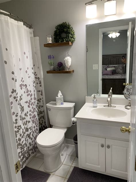 Whimsy lavender bathroom with a mediterranean feel. Purple accents in bathroom | Bathroom, Bathrooms remodel ...
