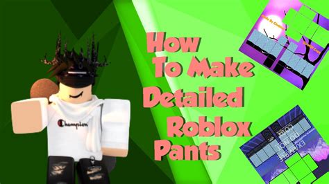How To Make Detailed Roblox Pants Youtube