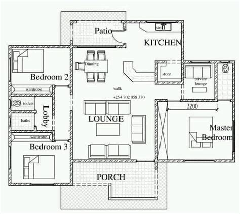 3 Bedroom House Plans And Cost In Kenya