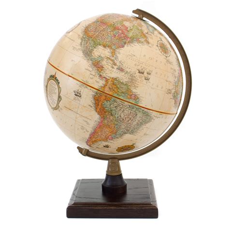 Bradley Junior Globe 23cm Highly Detailed Desk Globe With American Oak