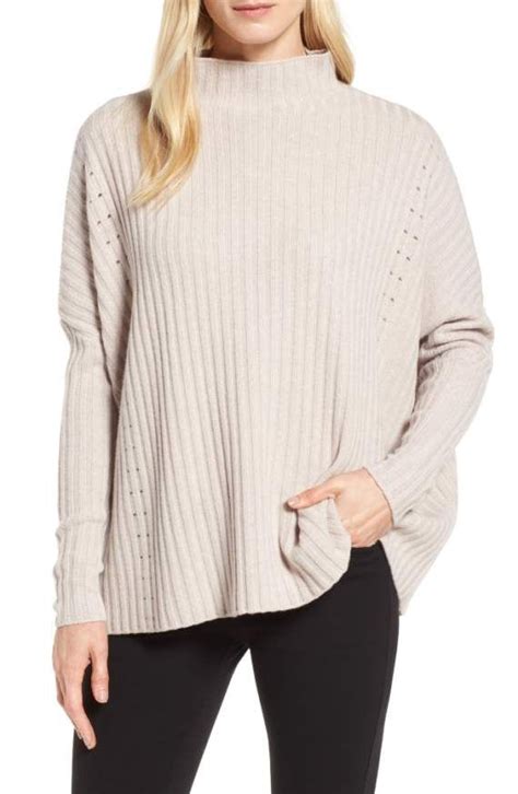 Nordstrom Signature Boxy Ribbed Cashmere Sweater Nordstrom Sweaters