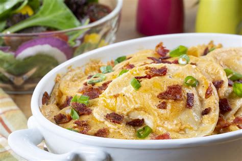 It cooks the bacon evenly no matter its thickness and the bacon won't splatter. Cheesy Bacon Pierogi Bake | MrFood.com
