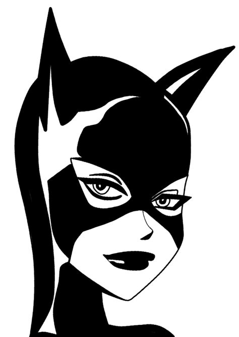 Dibujo De La Cabeza De Catwoman Catwoman Close Up Coloring Page