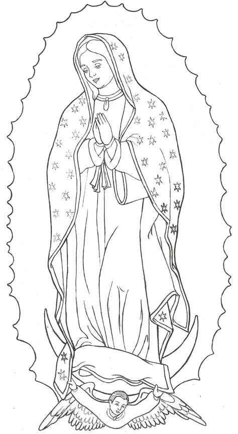 Printable Virgen De Guadalupe Coloring Pages Free Download Goodimg Co