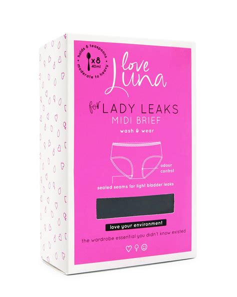 Womens Love Luna Lady Leaks Everyday Midi Brief Panty