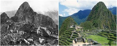 Amazing Then And Now Photographs Of Machu Picchu After Excavation In