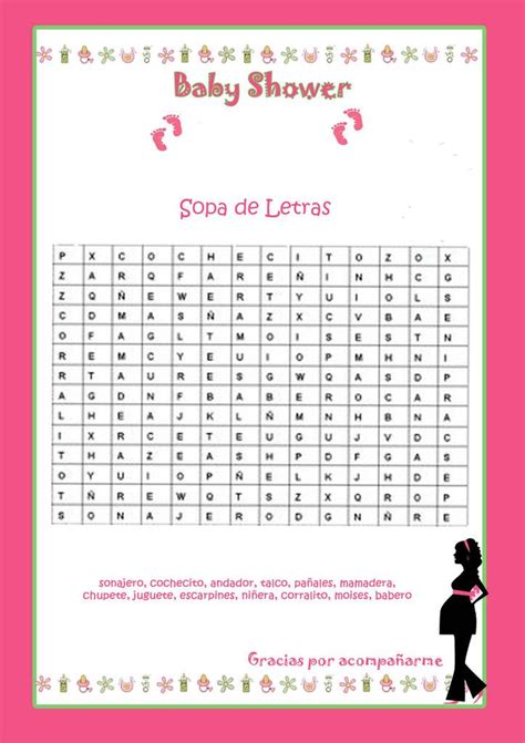 Juegos Para Baby Shower Crucigrama Con Respuestas Puedes Imprimir El Juego De Crucigrama O