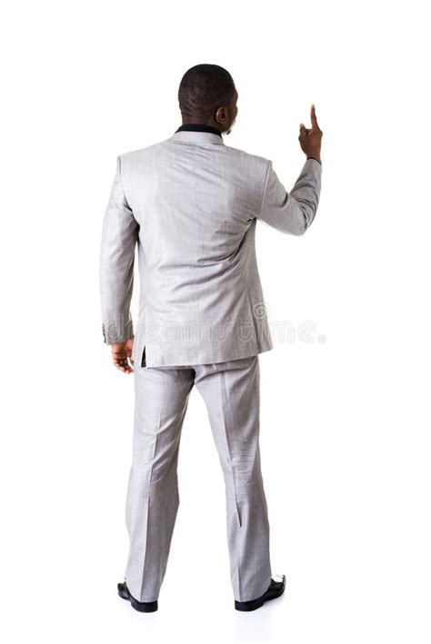 Standing Businessman Posing From Back Stock Image Image Of Twenty