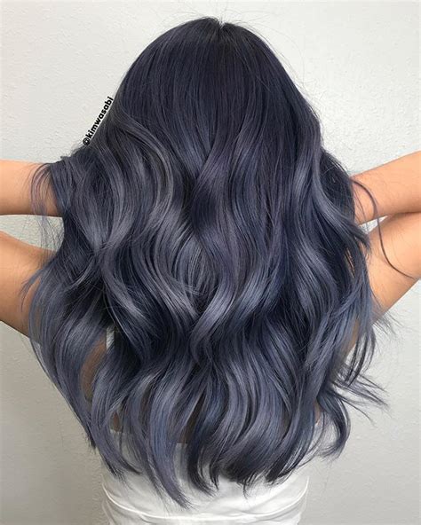 Ash Blue Hair Blue Ombre Hair Hair Dye Colors Hair Color For Black