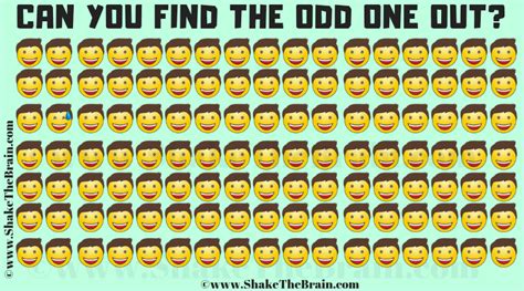 visual puzzle odd emoji out picture puzzle and answer