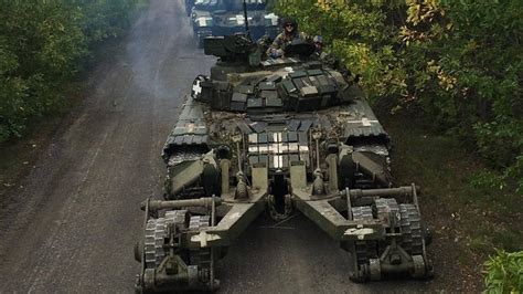 Ukraine Is Using Mine Rolling Tanks Like This To Ram Russian Armored