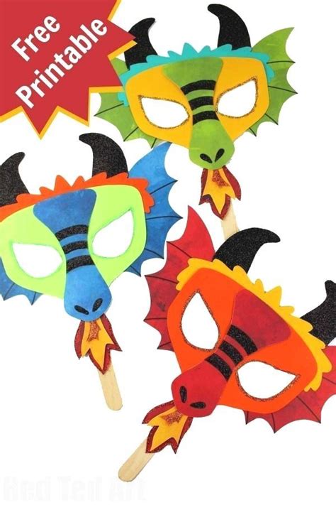 Our printable chinese dragon pop up card template; DIY Dragon Mask Printables. Dragon Masks for Chinese New Year free dragon puppet template! Paper ...