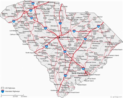 Road Map Of Georgia And South Carolina Maps For You
