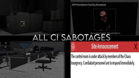 Roblox Scp Roleplay All New Ci Sabotages Youtube