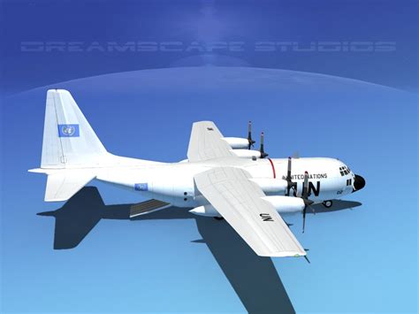 Lockheed C 130 Hercules Unated Nations 3d Model 99 Unknown Dae