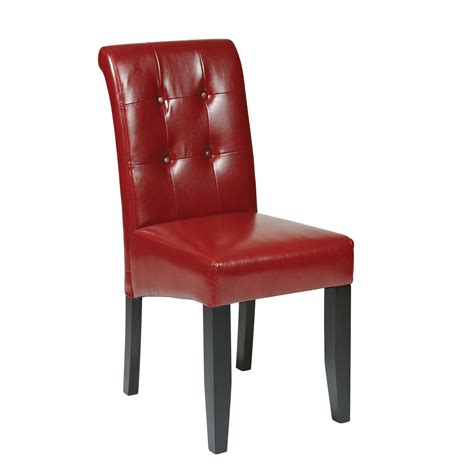 A modern version of the classic parsons chair. Parsons Tufted Button-Back Chair, Crimson Red - Walmart ...