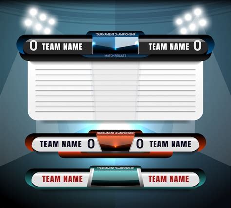 Premium Vector Scoreboard Graphic Template For Sport Soccer And Football