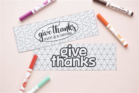 Wild Olive Printable Give Thanks Bookmarks