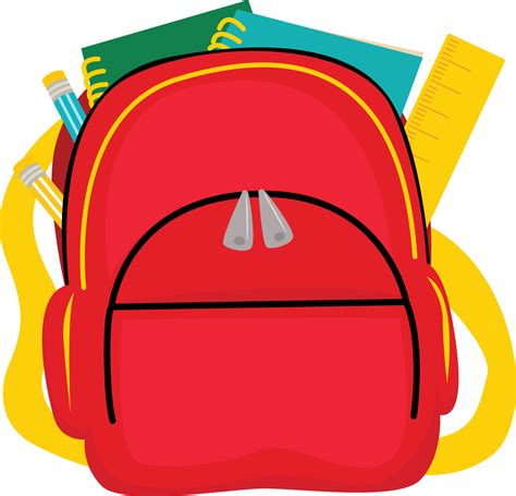 School Bag Backpack Clip Art School Png Download 13471294 Free