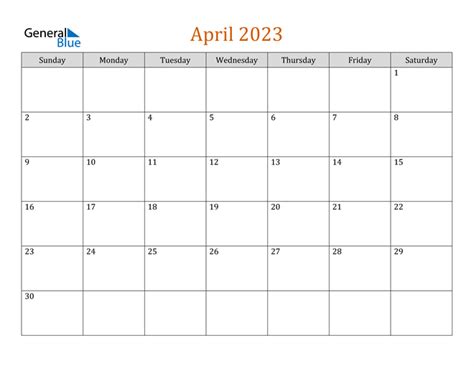 April 2023 Calendar Printable Pdf Printable World Holiday