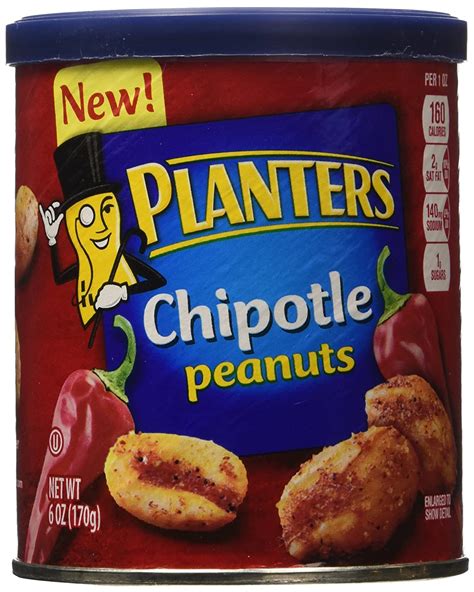 Planters Chipotle Peanuts 6 Oz Canspack Of 4 Grocery